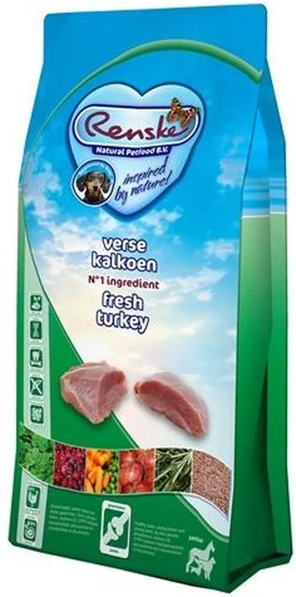 Renske Senior Kalkoen Hondenvoer - 4x2kg Graanvrij - afbeelding 6 van 6