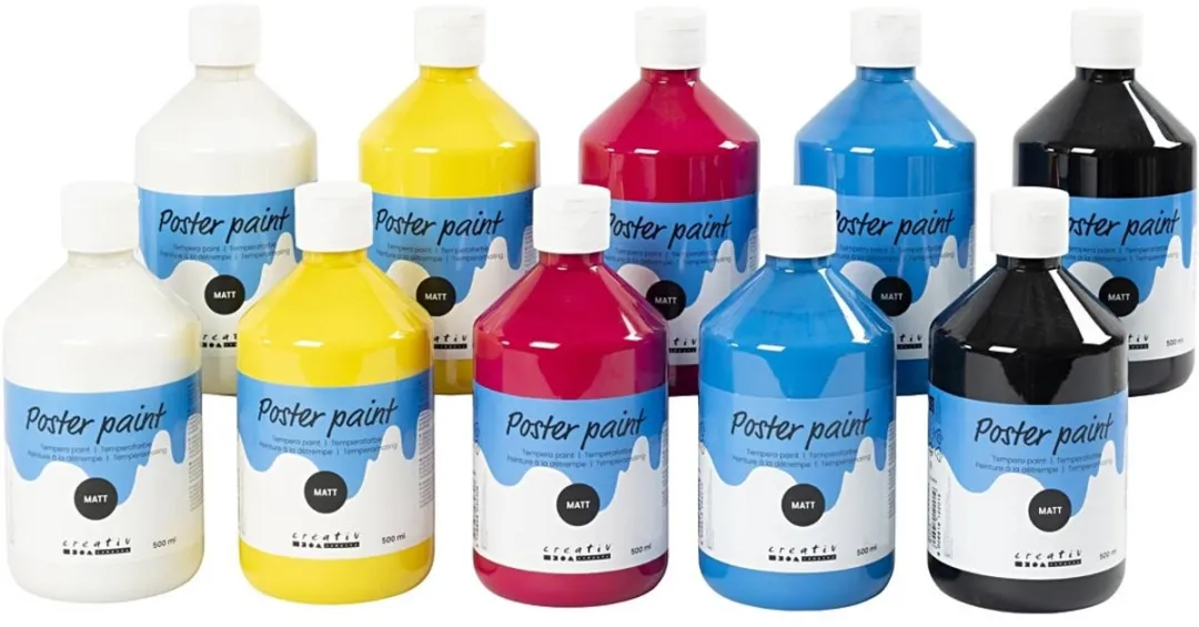 Creativ Company Tempera Verf Mat Primair 10x500ml