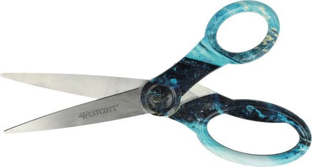Westcott Trendsetter Schaar 20,4cm - RVS - Lichtblauw/Darkblauw
