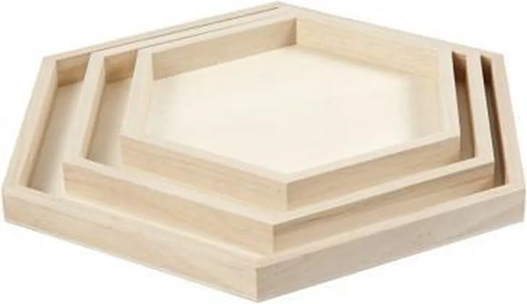 Creativ Company Houten Hexagon Dienbladen