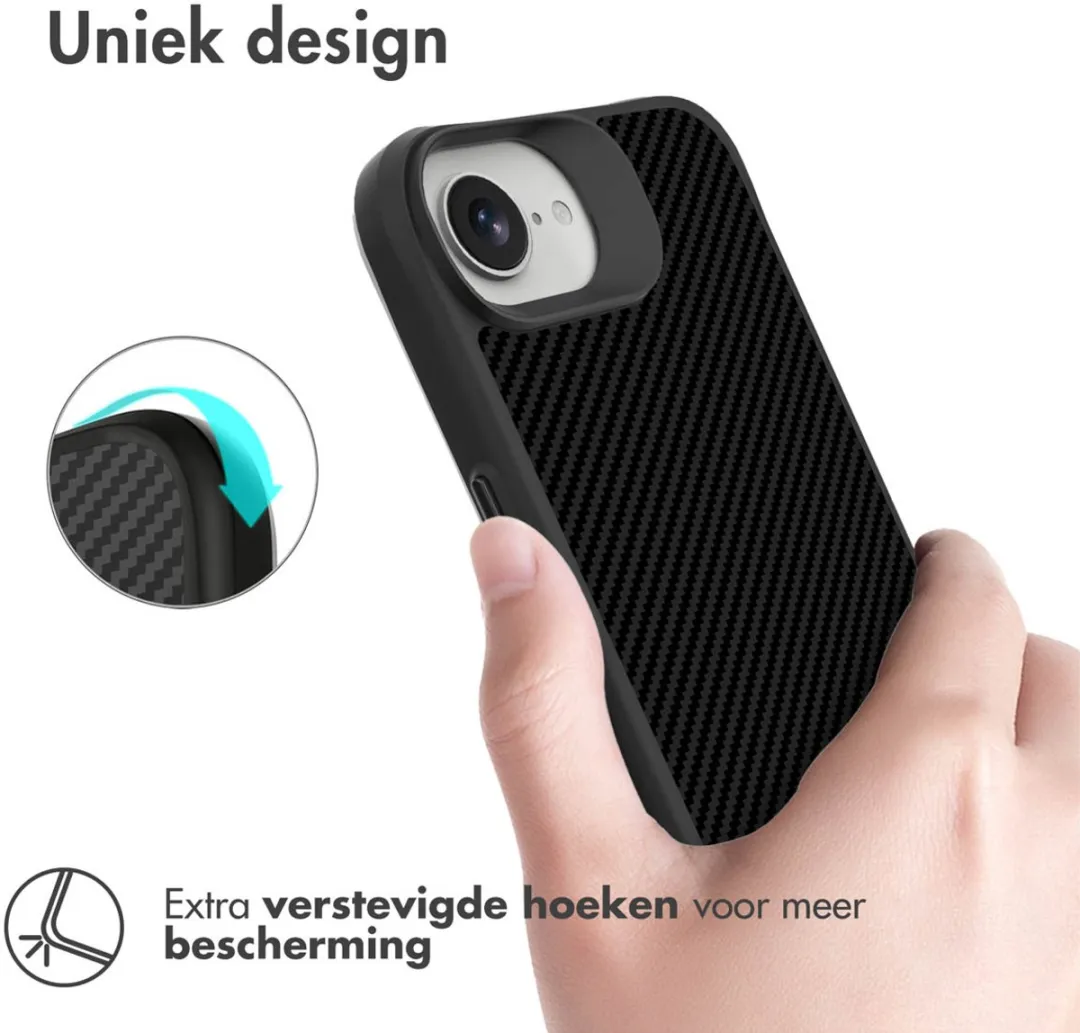 Imoshion Hybrid Carbon Hoesje iPhone 16e - Zwart