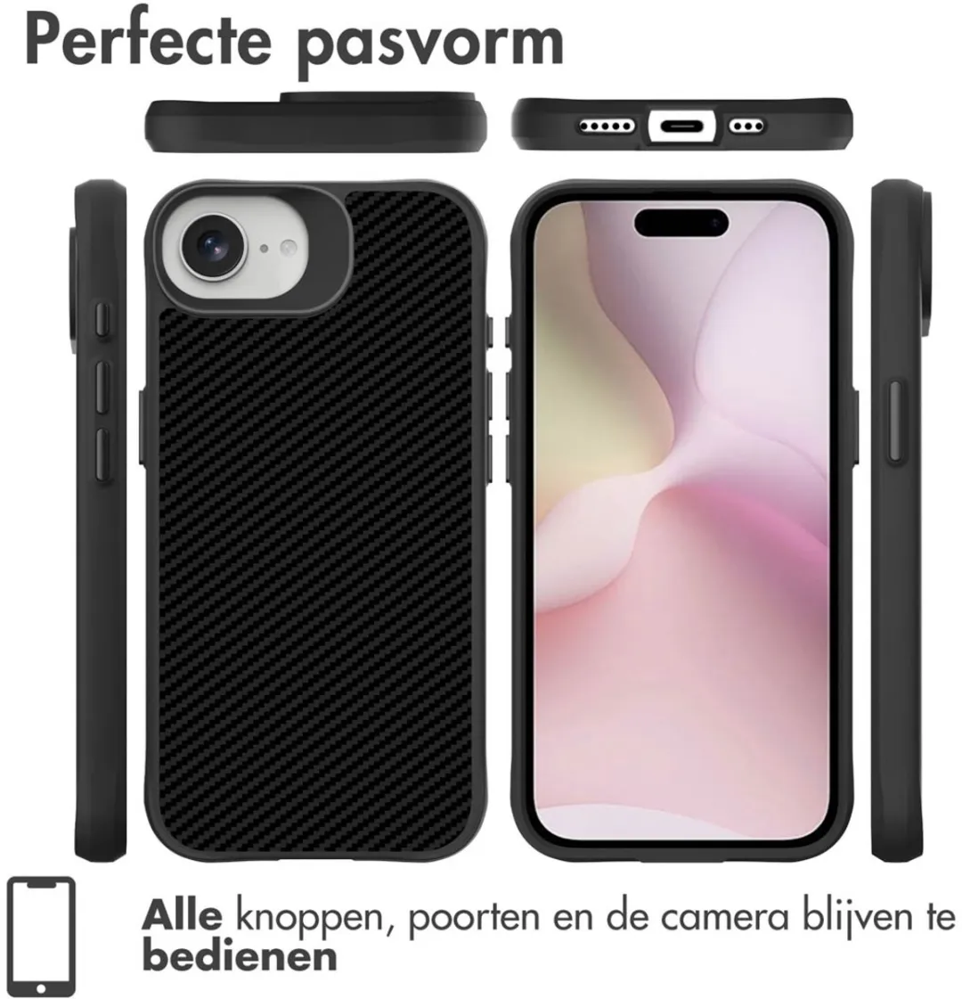 Imoshion Hybrid Carbon Hoesje iPhone 16e - Zwart