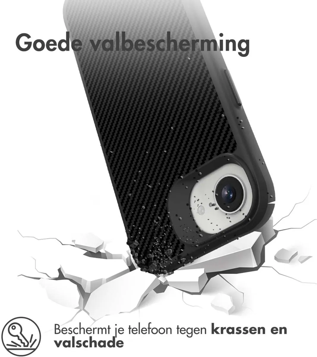 Imoshion Hybrid Carbon Hoesje iPhone 16e - Zwart
