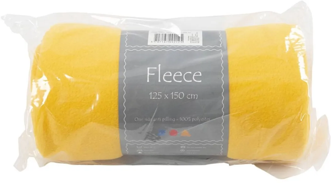 Creativ Company Fleece 125x150cm Geel - 200 g/m²