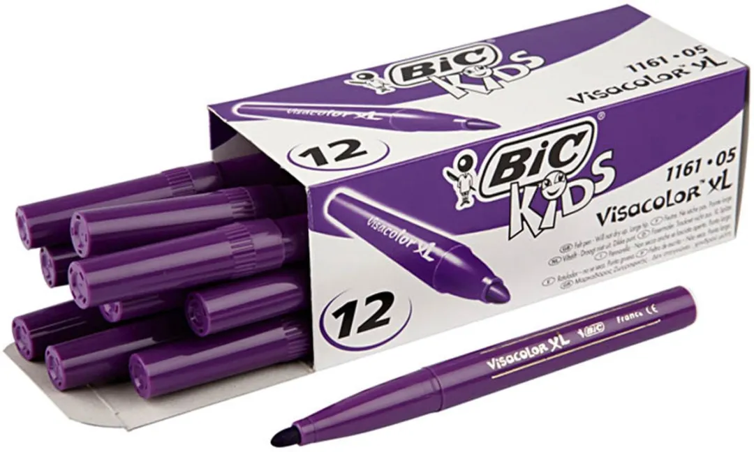 Creativ Company Bic Visacolor XL 3mm Paarse Stiften