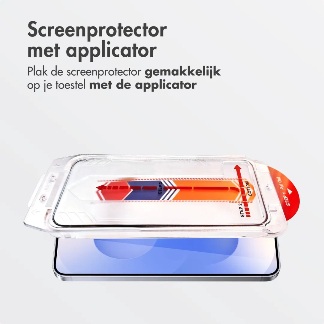 Accezz Screenprotector Samsung Galaxy S25 FE - Glas met anti-stof applicator