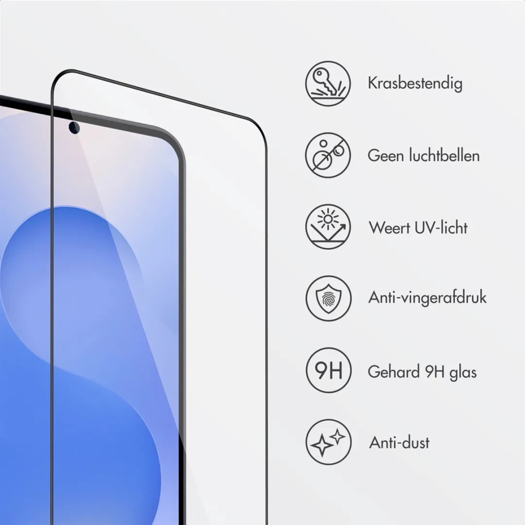 Accezz Screenprotector Samsung Galaxy S25 FE - Glas met anti-stof applicator