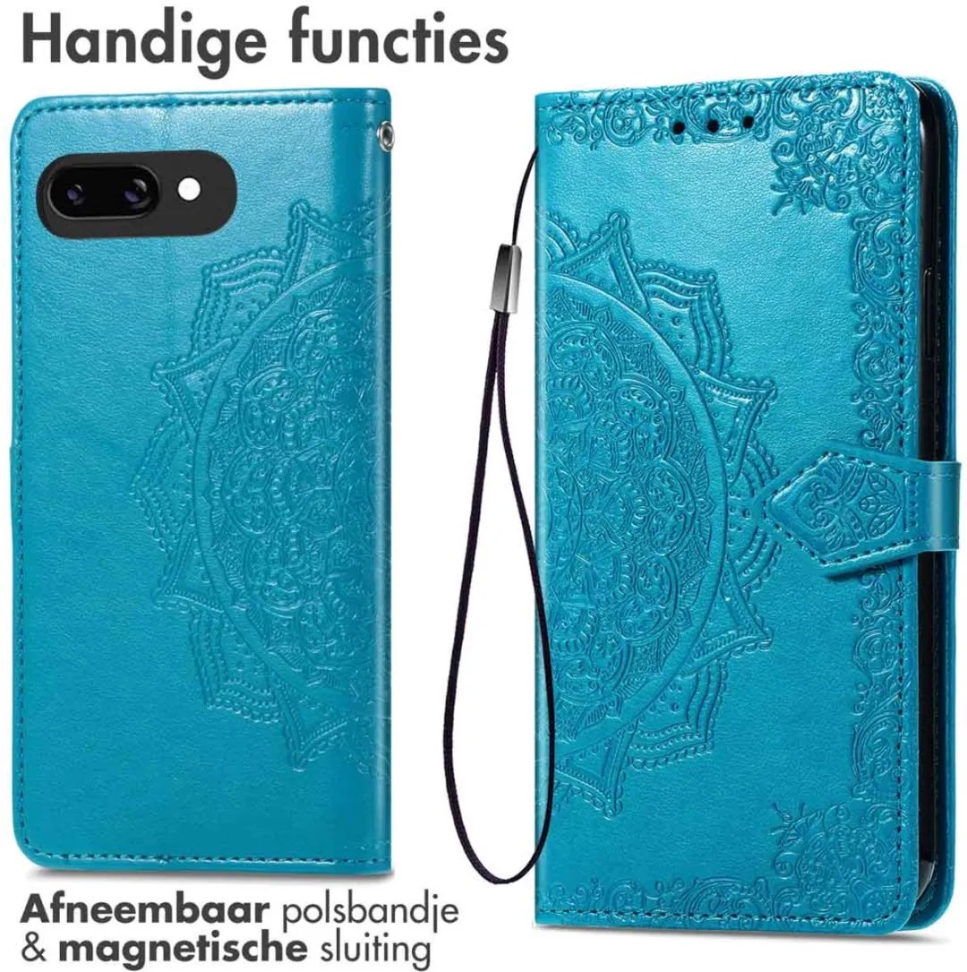 Imoshion Hoesje Google Pixel 9a Mandala Bookcase - Turquoise
