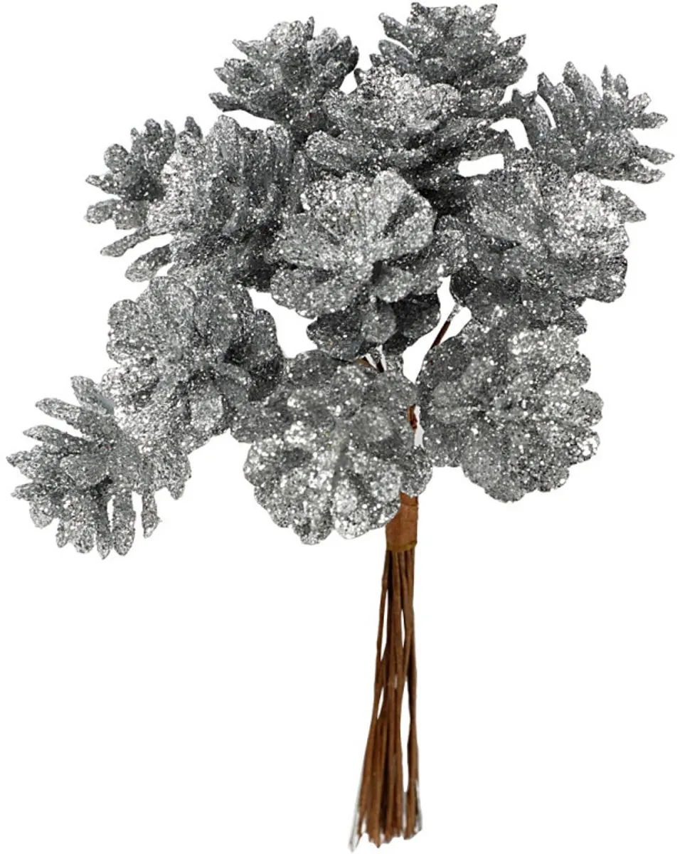 Creativ Company Kunst Denneappels - 12 Stuks - Goud
