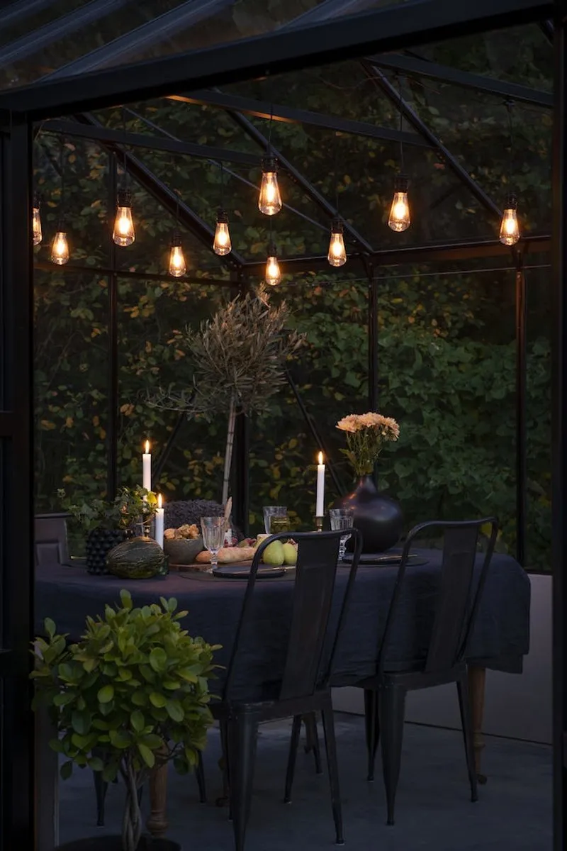 Konstsmide Edison Startsnoer 10L Dimmersnoer - 10 Lichtpunten - Zwart - afbeelding 6 van 6