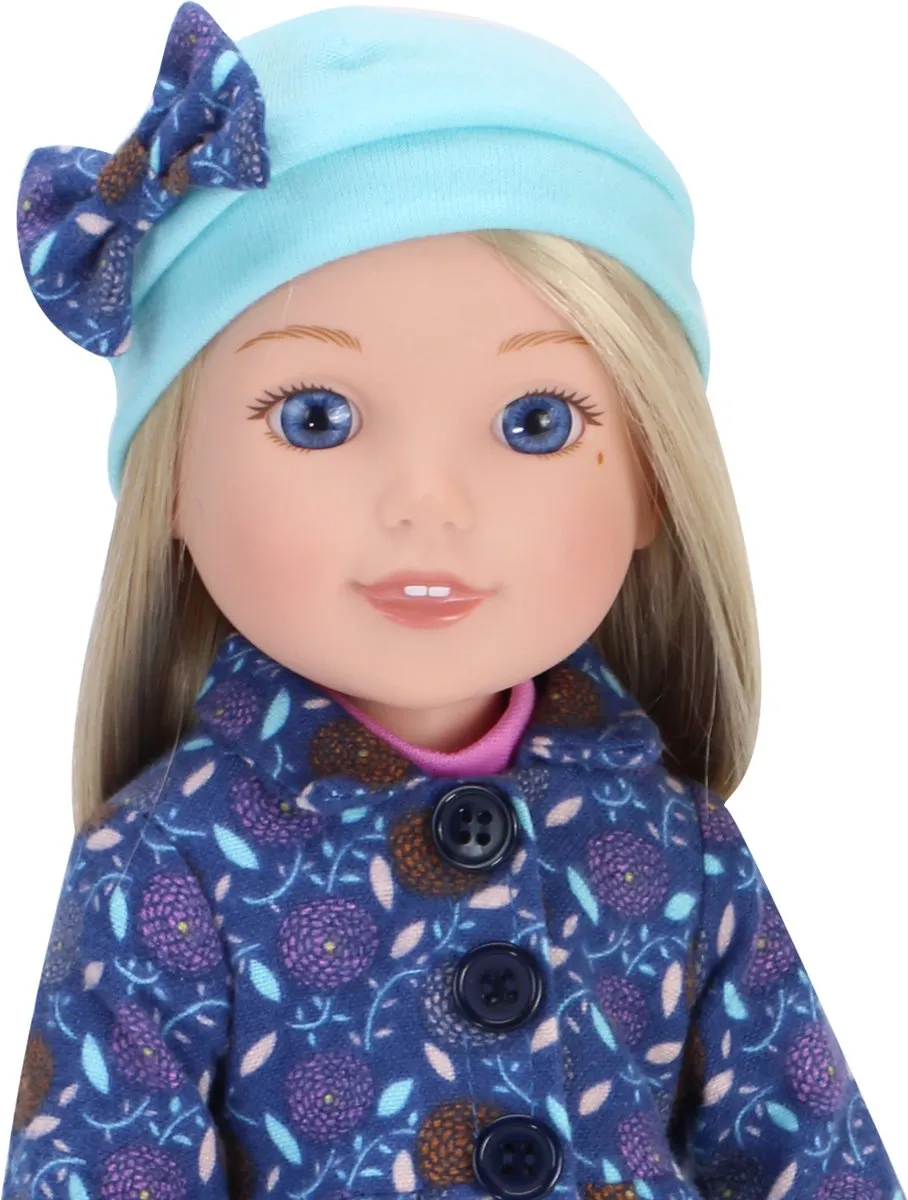 Sophia's by Teamson Kids Poppenkleding - Jas, Leggings, Hoed & Laarzen Blauw