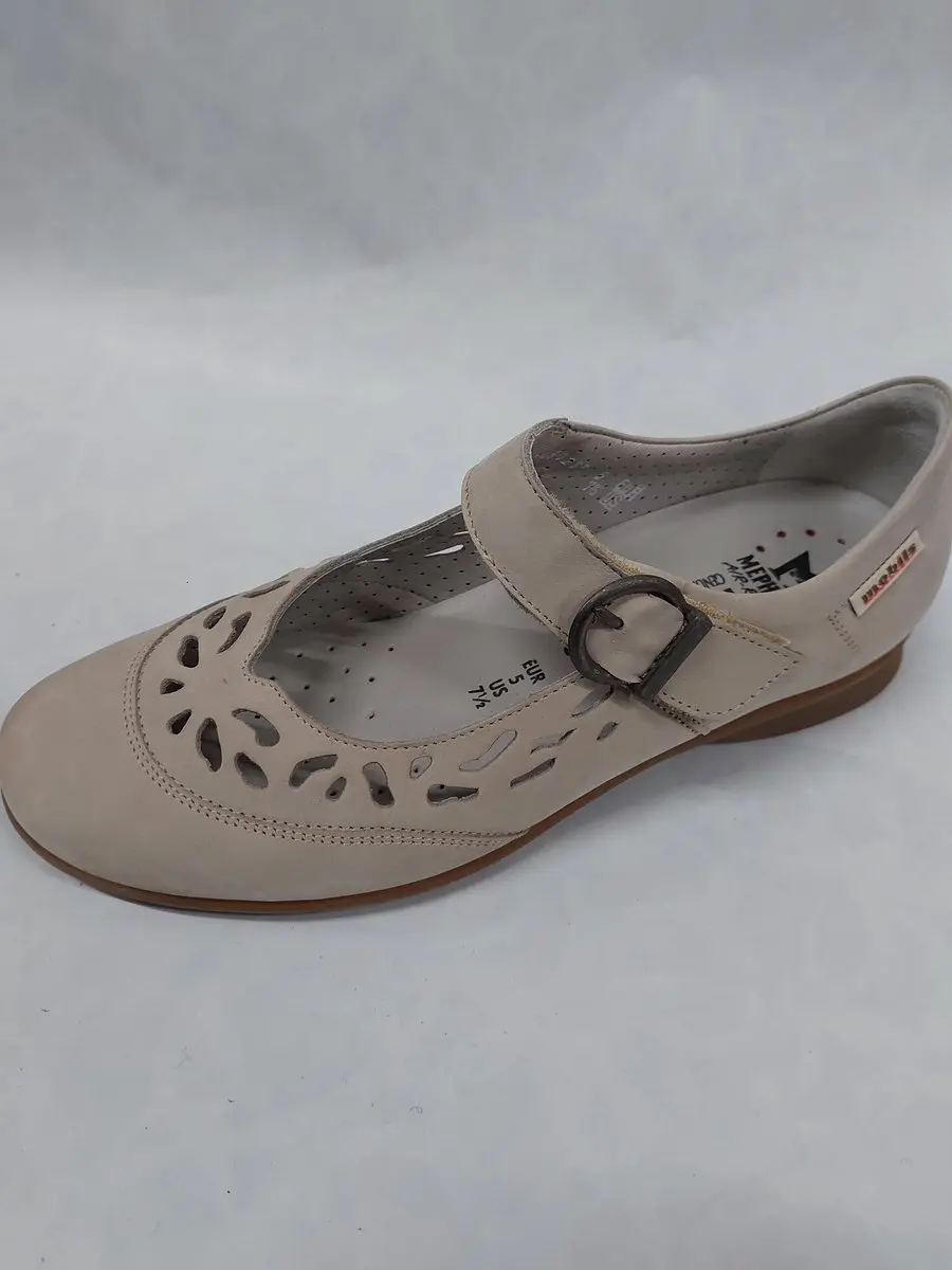 MEPHISTO CREMONA / instappers met klittenband / beige / maat 38