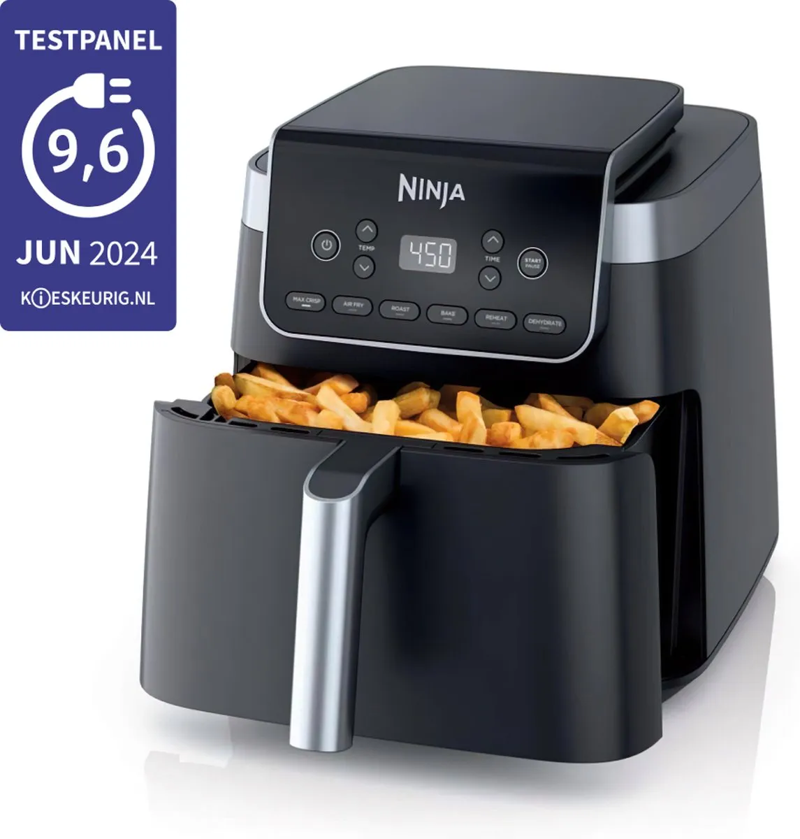 Ninja Airfryer XXL Max Pro AF180EU - 6.2L - 2000W - 6 Programma's - Zilver