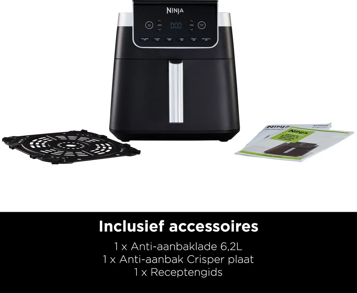 Ninja Airfryer XXL Max Pro AF180EU - 6.2L - 2000W - 6 Programma's - Zilver - afbeelding 6 van 6