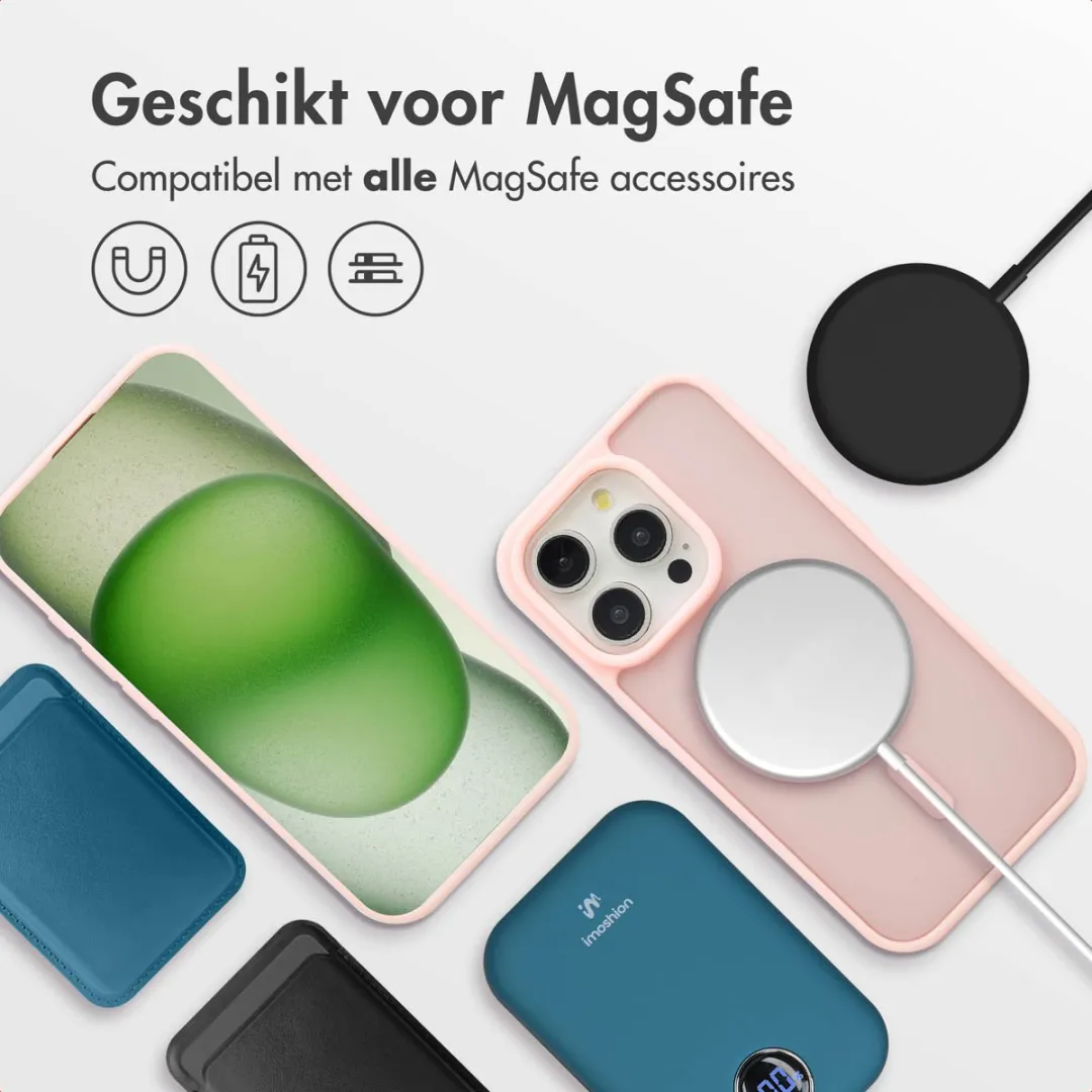 Imoshion Hoesje iPhone 15 Pro MagSafe Lichtroze
