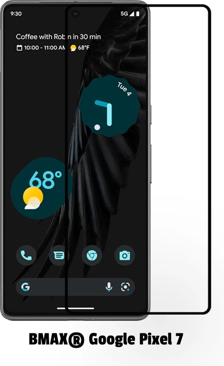 BMAX Google Pixel 7 Screenprotector - 2 Stuks - Full Cover Gehard Glas - Zwart