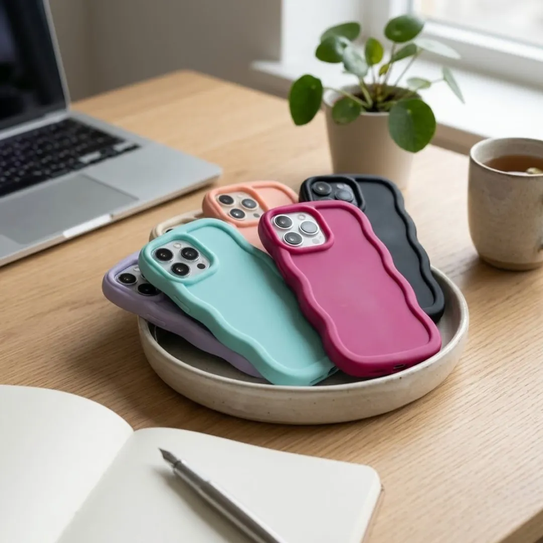 NUVEX iPhone 15 Pro Siliconen Hoesje Set - 6 Stuks - Mintgroen/Zwart/Roz