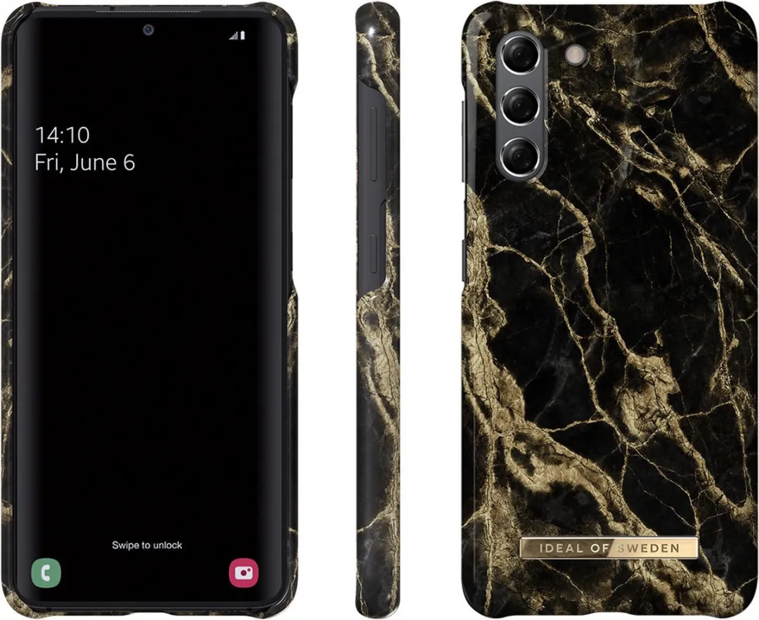 iDeal of Sweden Galaxy S21 Hardcase Golden Smoke Marble - 7340196263012