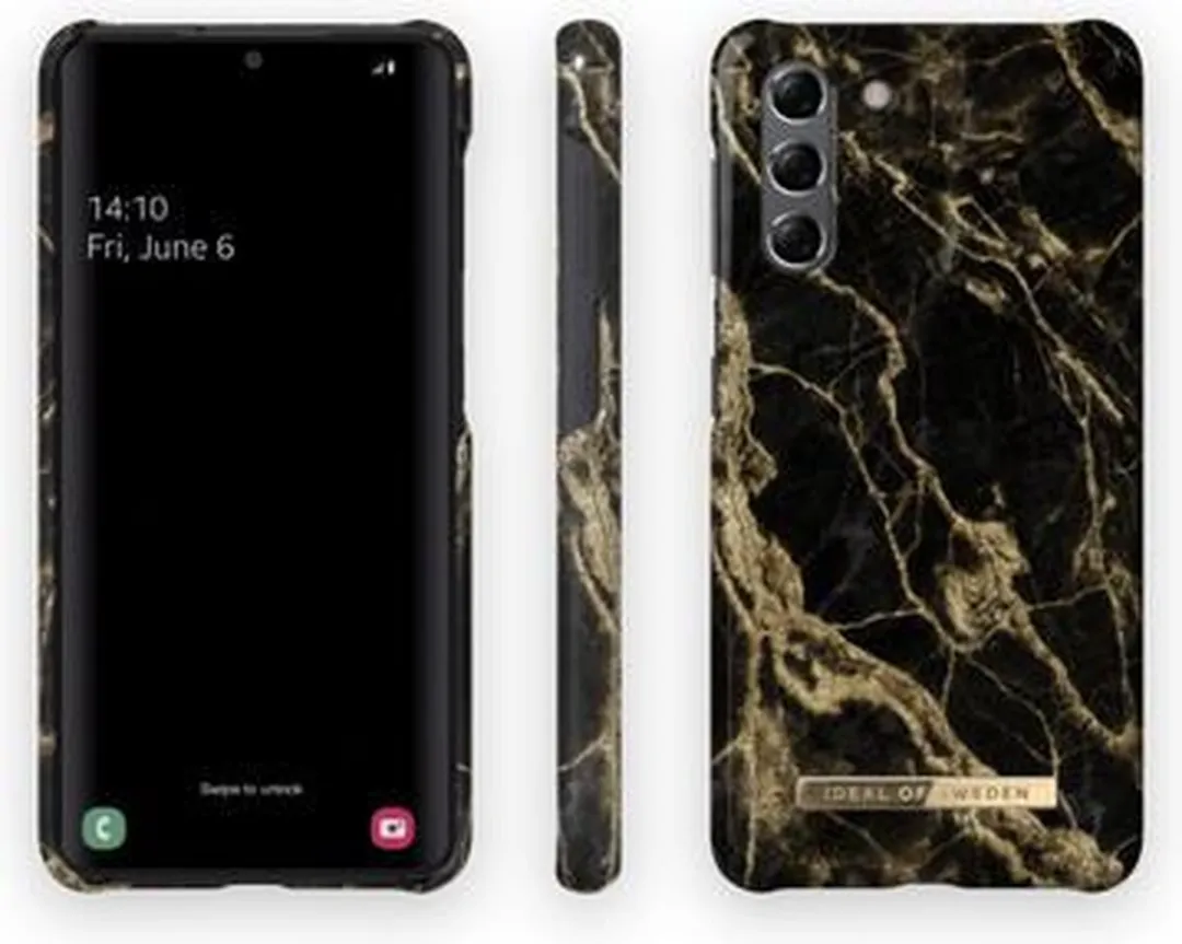 iDeal of Sweden Galaxy S21 Hardcase Golden Smoke Marble - 7340196263012