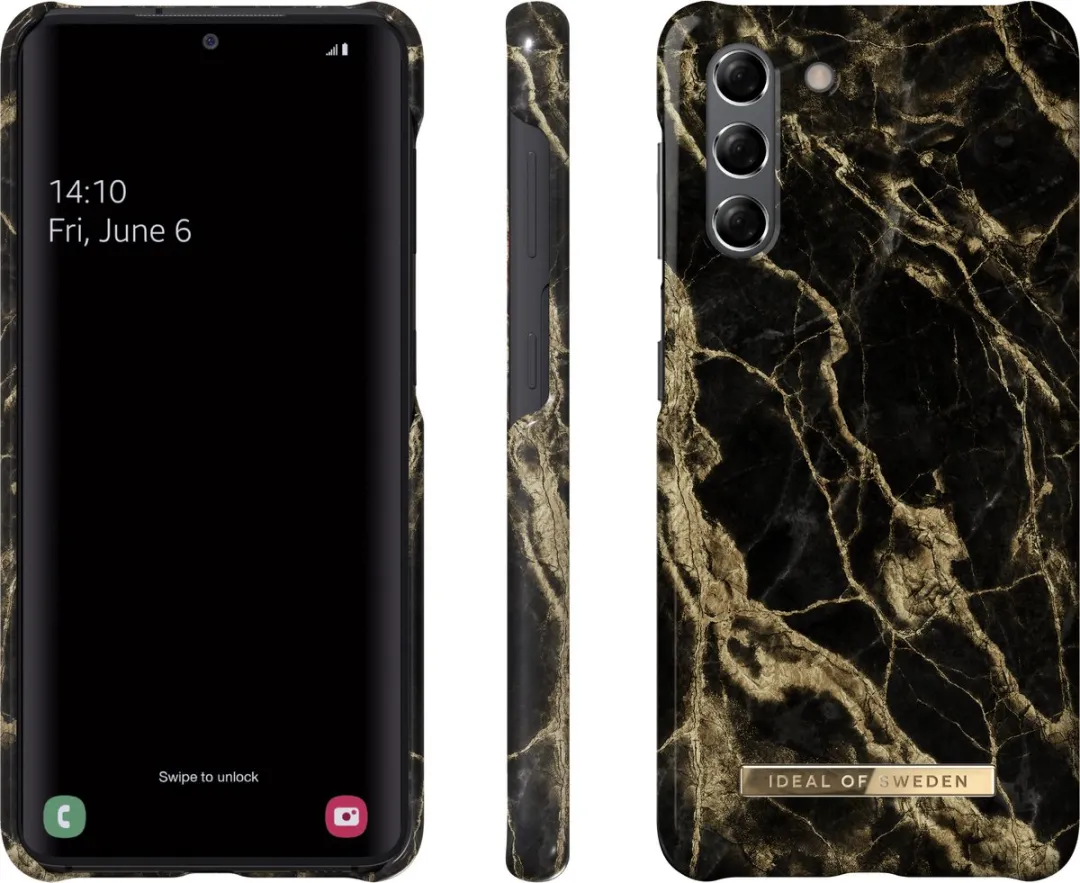 iDeal of Sweden Galaxy S21 Hardcase Golden Smoke Marble - 7340196263012