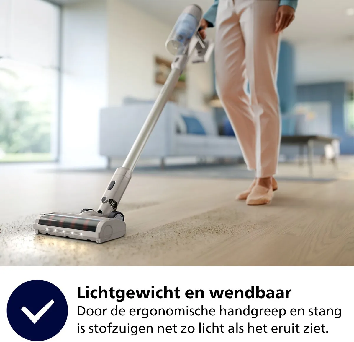 Philips Steelstofzuiger XC2011/01 Draadloos - 300W - Witgrijs