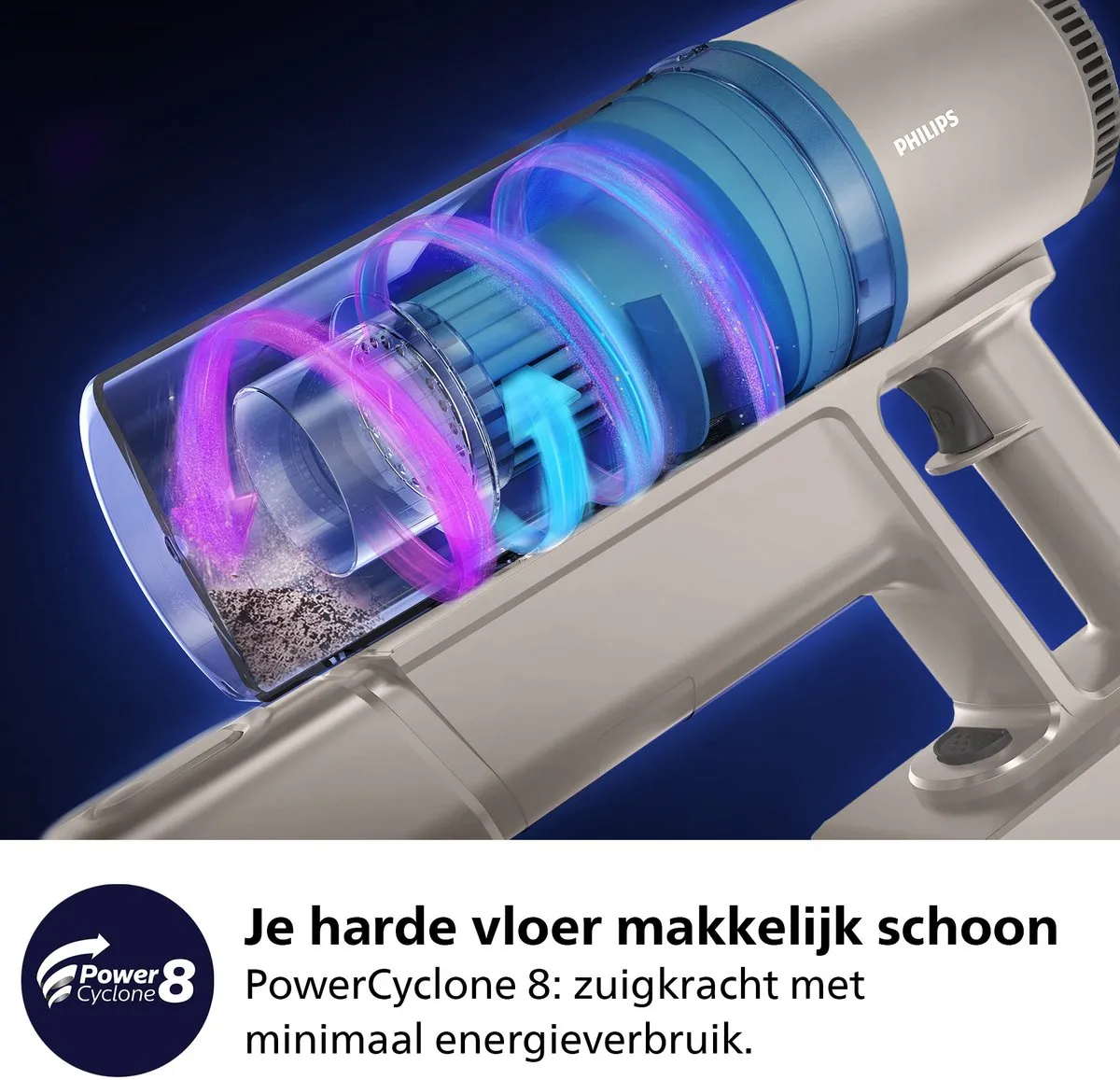 Philips Steelstofzuiger XC2011/01 Draadloos - 300W - Witgrijs