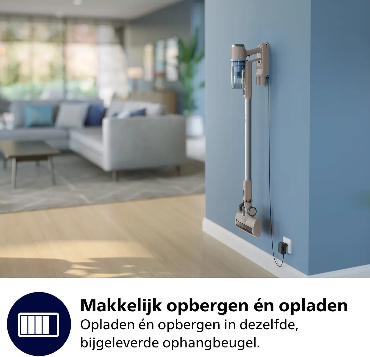 Philips Steelstofzuiger XC2011/01 Draadloos - 300W - Witgrijs