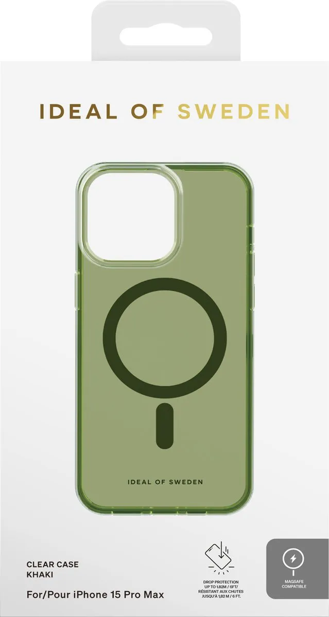 iDeal of Sweden Clear Case MagSafe iPhone 15 Pro Max - IDSICMS-I2361-83 - Khaki - afbeelding 5 van 6