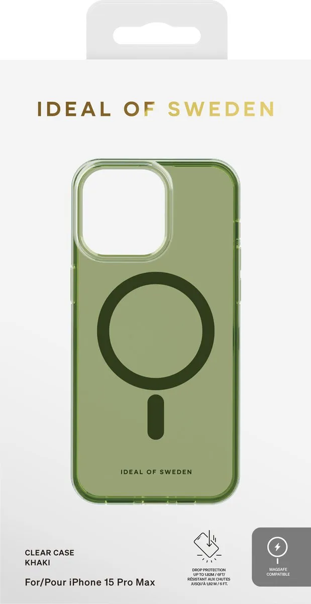 iDeal of Sweden Clear Case MagSafe iPhone 15 Pro Max - IDSICMS-I2361-83 - Khaki - afbeelding 2 van 6