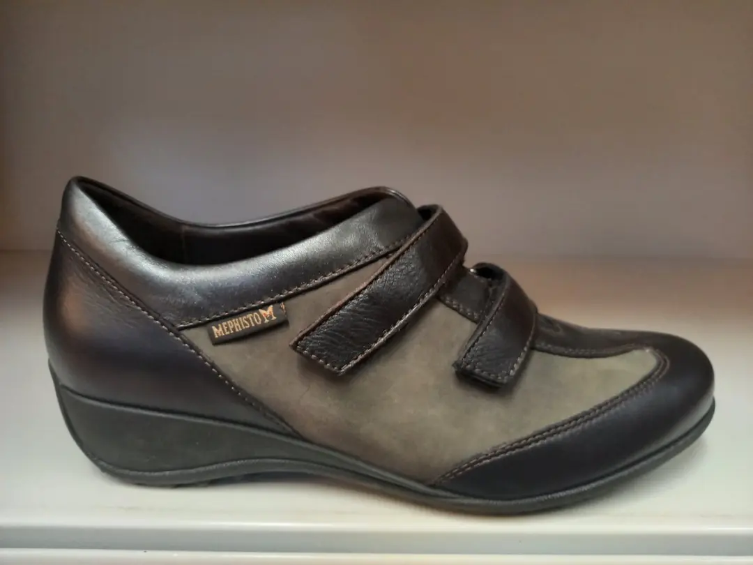 Mephisto LEDA klitteband schoen bruin dark oak maat 37 (4)