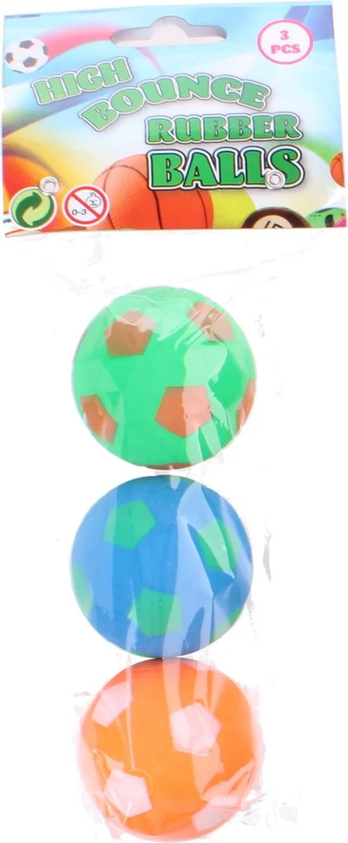 Johntoy Stuiterballen High Bounce 24323 - 3 Stuks - afbeelding 3 van 6
