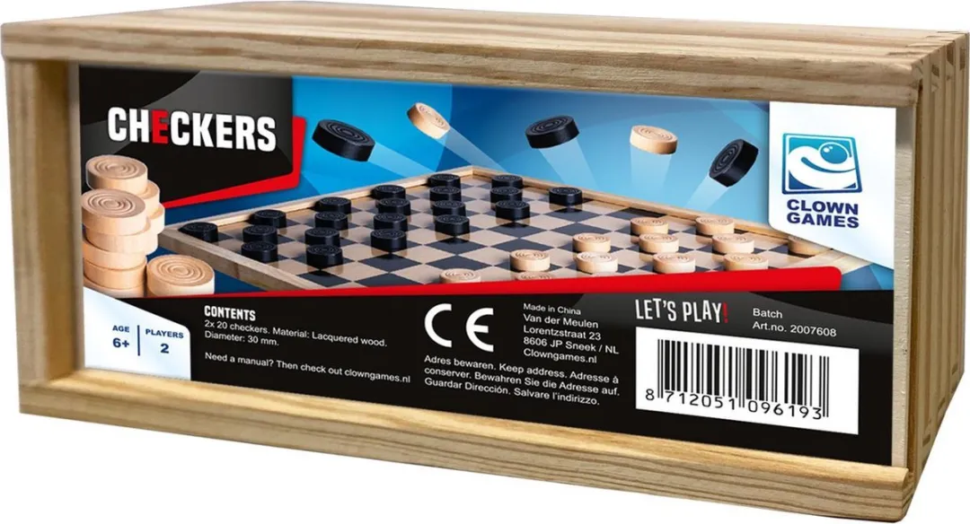 Clown Games Damstenen Hout - 40 Stuks - Multi