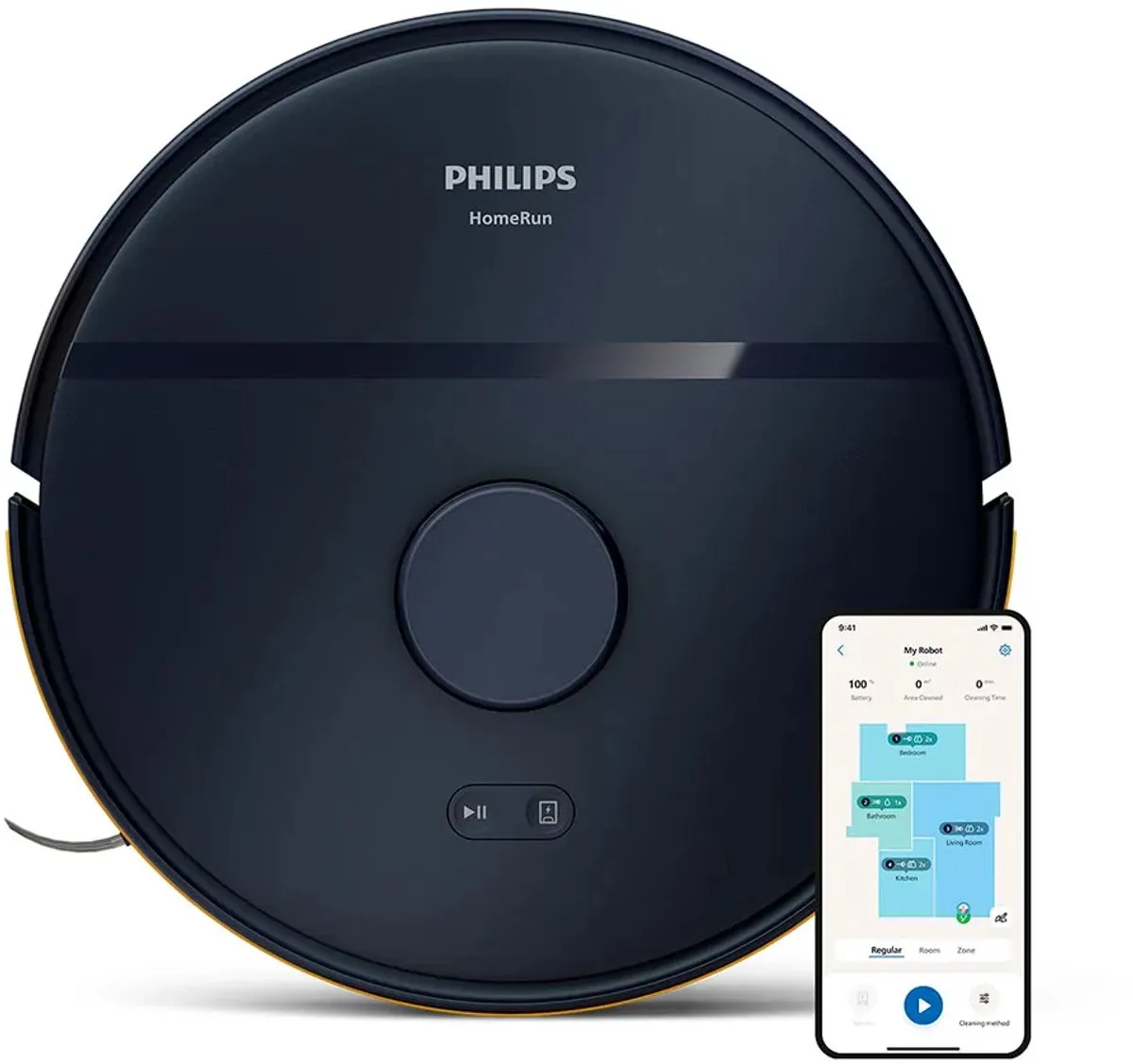 Philips XU2000/10 Robotstofzuiger Dweilfunctie - 15W - Donkerblauw - afbeelding 6 van 6