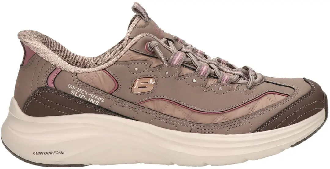 Skechers Hands Free Slip-Ins Contour dames sneaker - Bruin - Maat 39