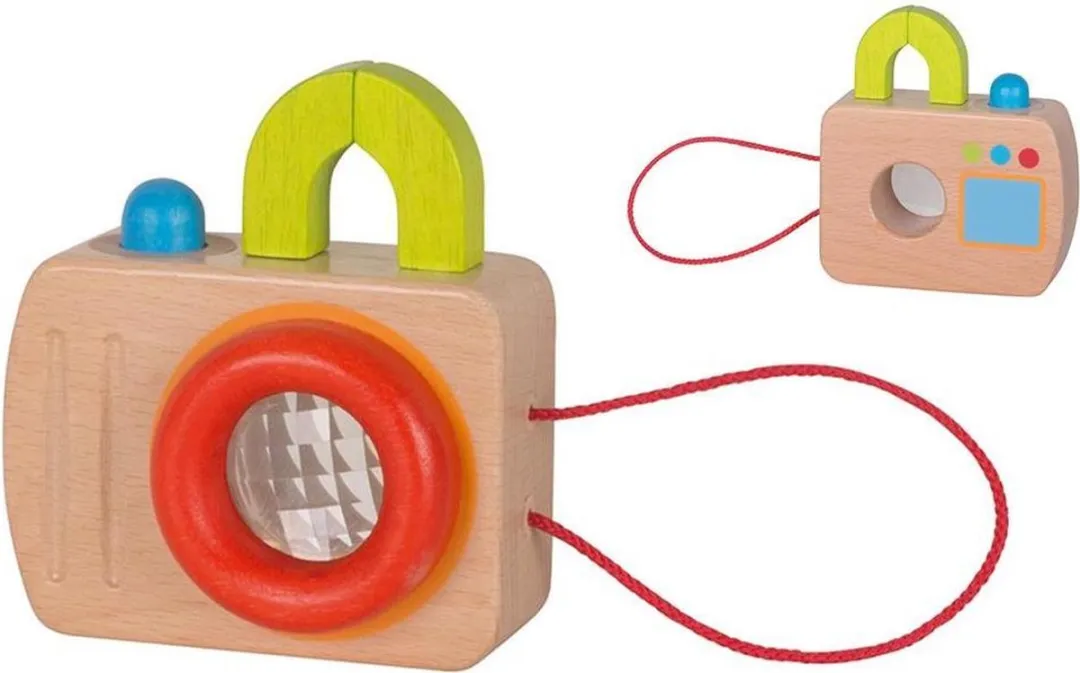 Goki Houten Camera Speelgoed - 11,5x10x5cm Multikleur - afbeelding 4 van 4