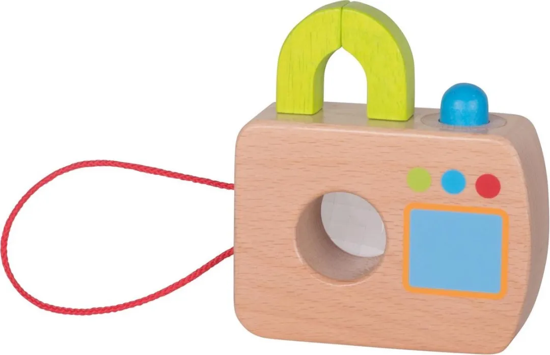 Goki Houten Camera Speelgoed - 11,5x10x5cm Multikleur - afbeelding 2 van 4