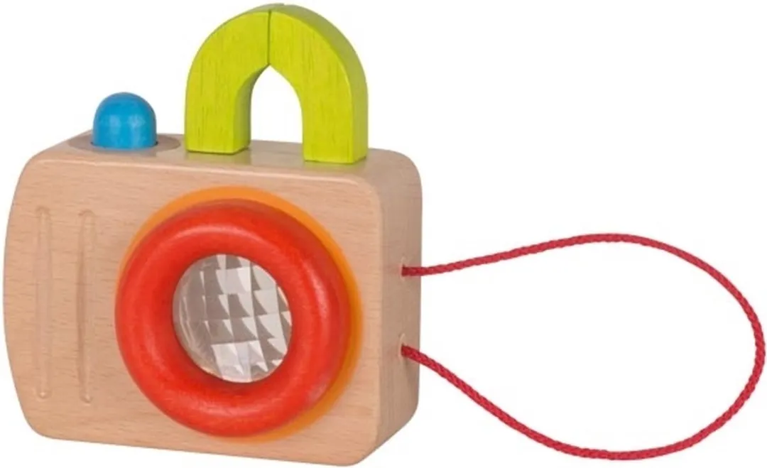 Goki Houten Camera Speelgoed - 11,5x10x5cm Multikleur - afbeelding 3 van 4