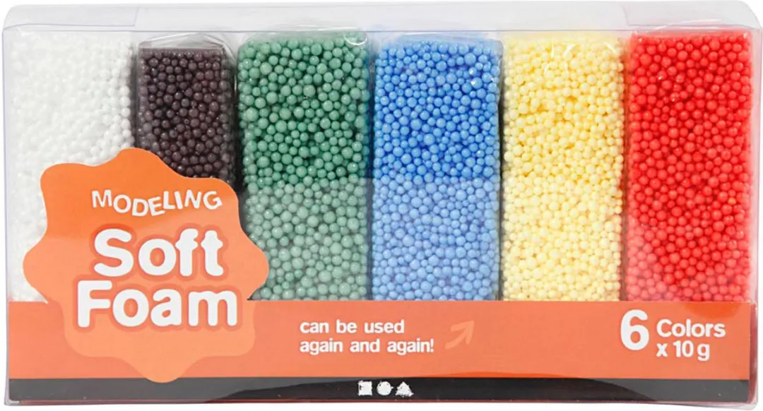 Creativ Company Soft Foam Set Neon - 6 Stuks