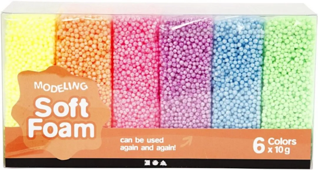 Creativ Company Soft Foam Set Neon - 6 Stuks