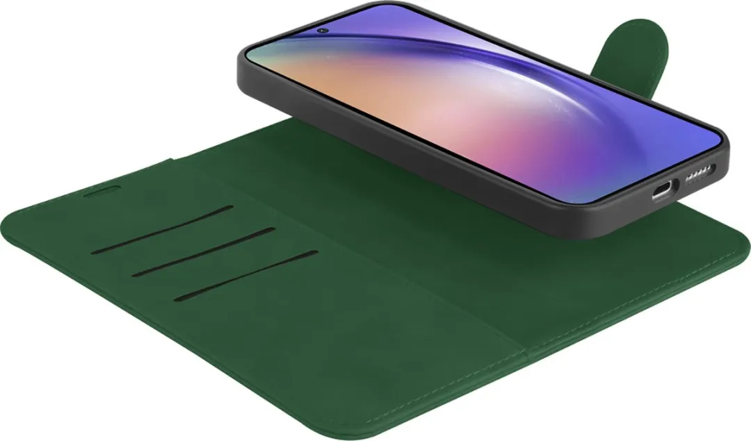 Just in Case Bookcase Hoesje Samsung Galaxy A15 - Groen - 4 Pasjes - afbeelding 6 van 6