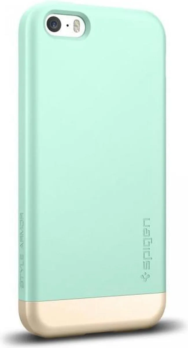 Spigen Style Armor iPhone SE Hoesje 041CS20179 - Groen