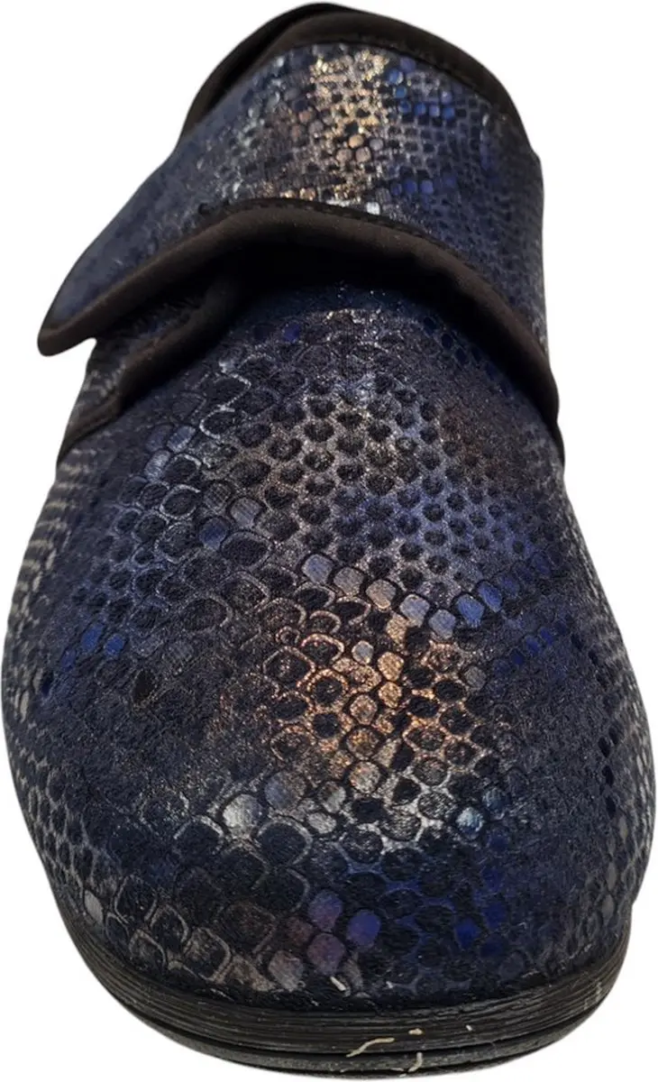 Q-Fit Geneve 2 Blue Silver Dames Verbandpantoffels - Blauw - afbeelding 2 van 6