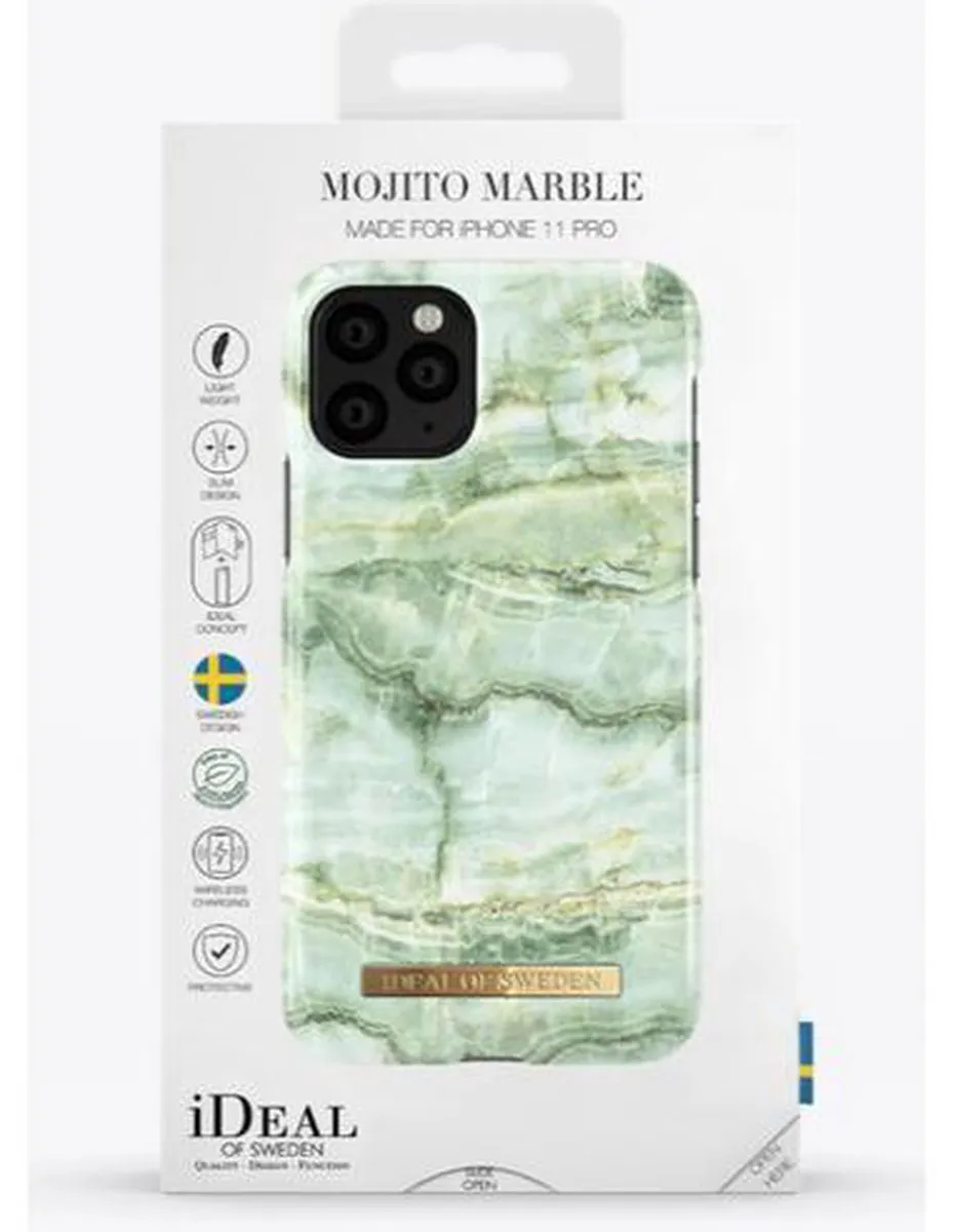 iDeal of Sweden iPhone 11 Pro Hoesje Mojito Marble - Groen - afbeelding 5 van 6