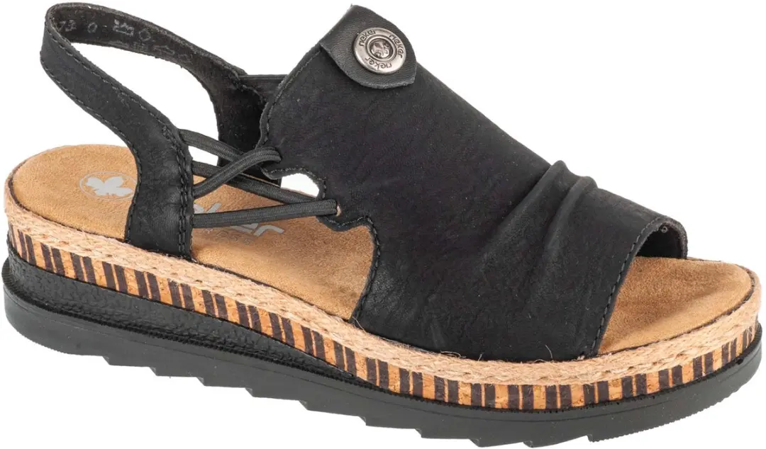 Rieker dames sandalen zwart