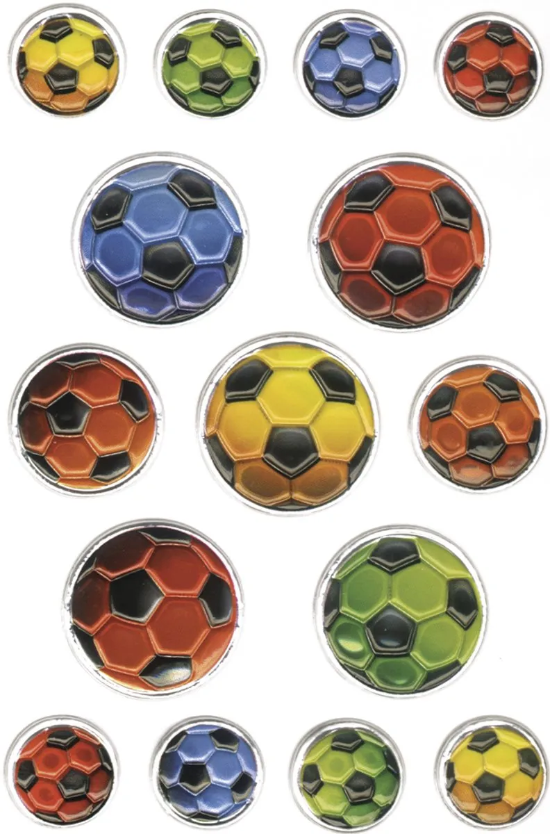 Herma 6251 Voetbalstickers - 15 Stuks - Gekleurd
