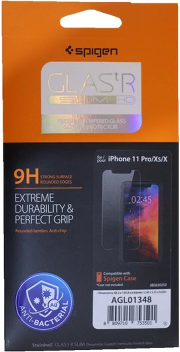 Spigen Glas.tR Slim HD iPhone 11 Pro Max Schermbeschermer - Doorzichtig