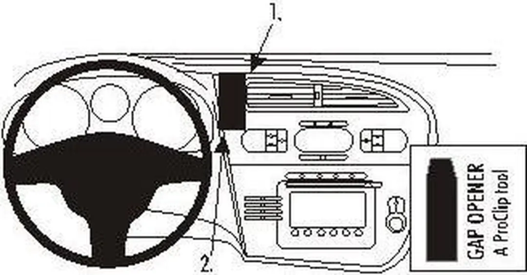 Brodit ProClip 853714 Seat Leon 2006-2012 Telefoonhouder - Zwart - afbeelding 6 van 6