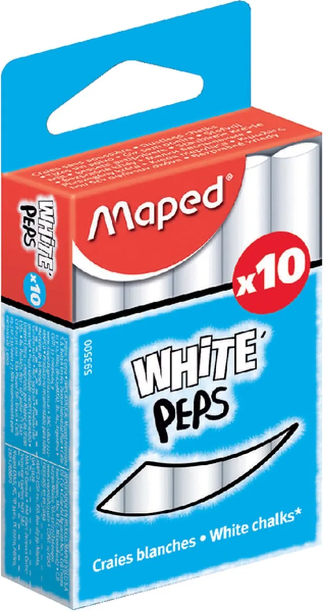 Maped Krijt Wit - 10 Stuks