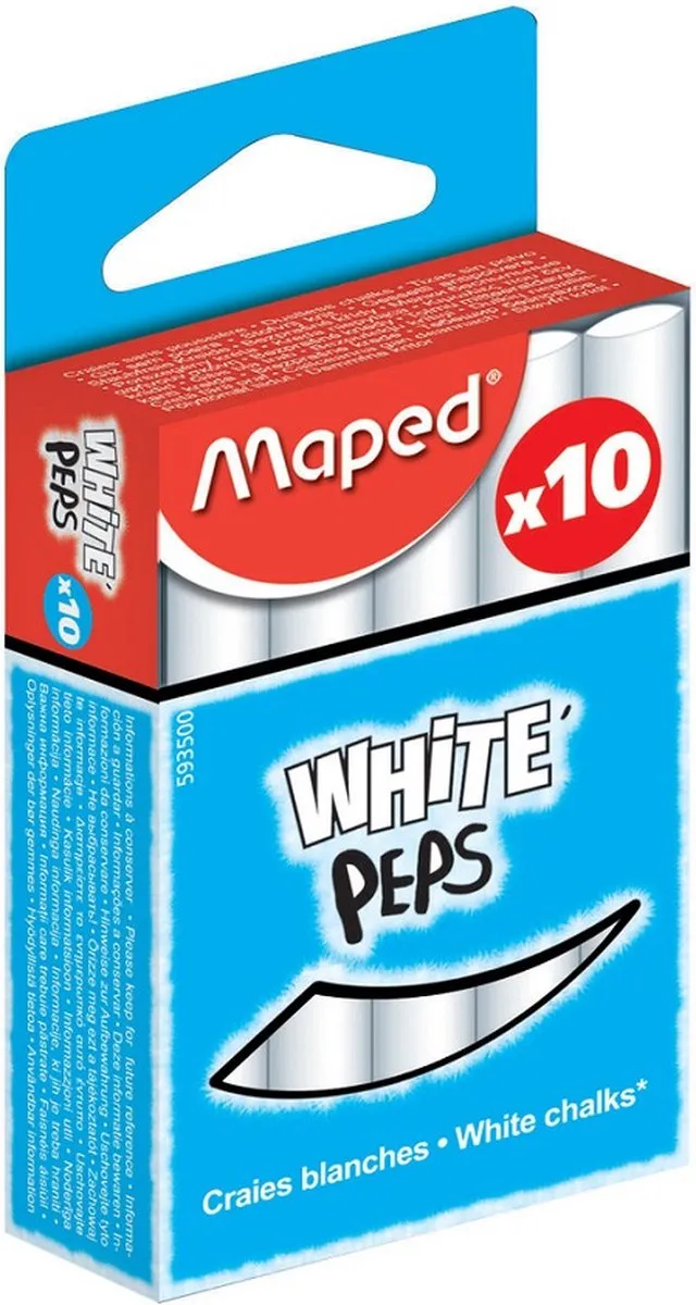 Maped Krijt Wit - 10 Stuks