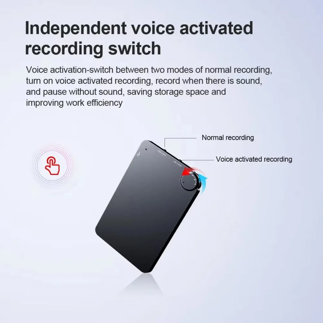 RedParrot Voice Recorder Bankpas Formaat 8GB - Zwart